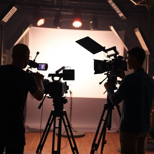 On-set filming with professional video equipment